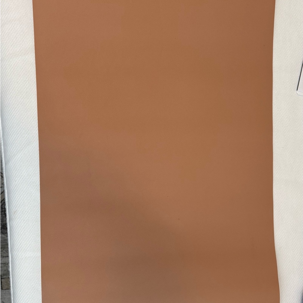 Tan Faux Leather Desk Mat